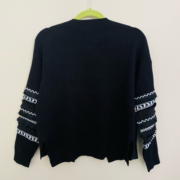 THML Ruffle Sleeve Ruffle Fringe Cardigan - Picture 4 of 6